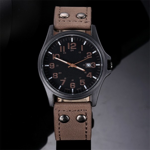 Stijlvol militair horloge bruin