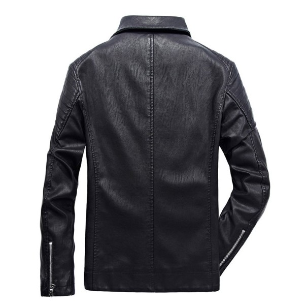 Stijlvolle leren herenjas J2273
