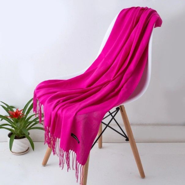 Stijlvolle unisex kasjmiersjaal - 7 tinten roze
