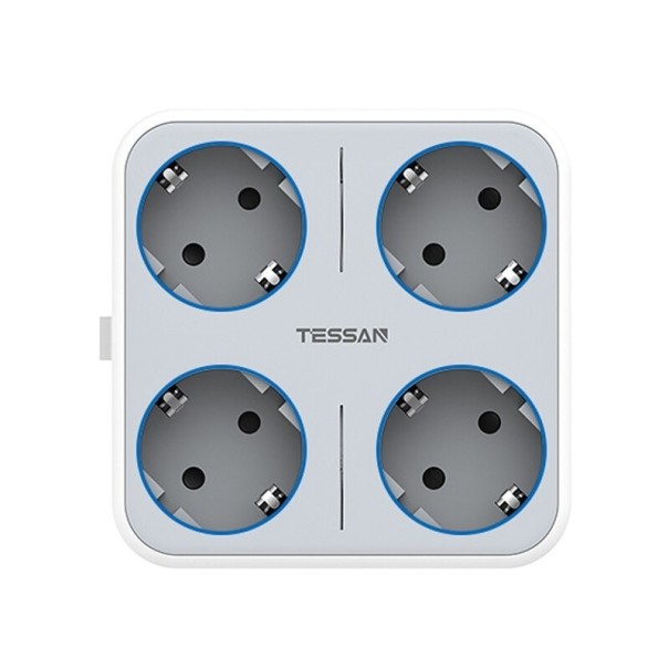 Stikdåse 3x USB, 4x stikkontakt 1