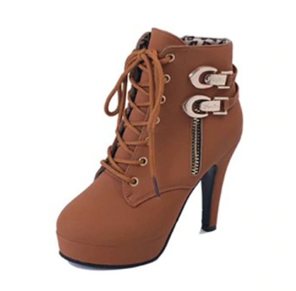 Stiletto bokacsizma J1349 barna 43