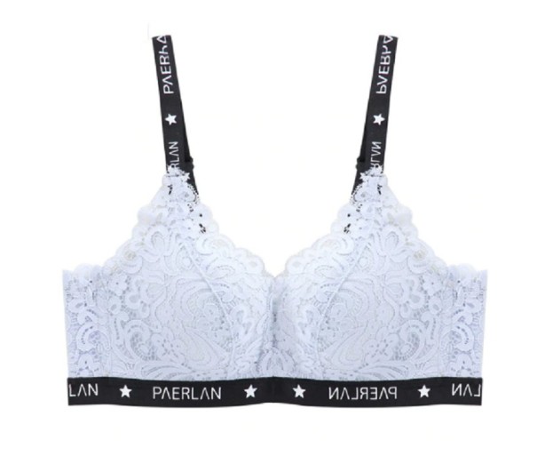 Stilfuld dame-bh med blonder J2348 grå 75C