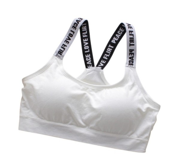 Stilfuld yoga-bh J1616 hvid
