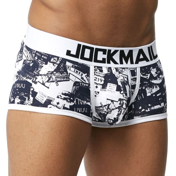 Stilfulde herreboksershorts A6 mørkeblå XL
