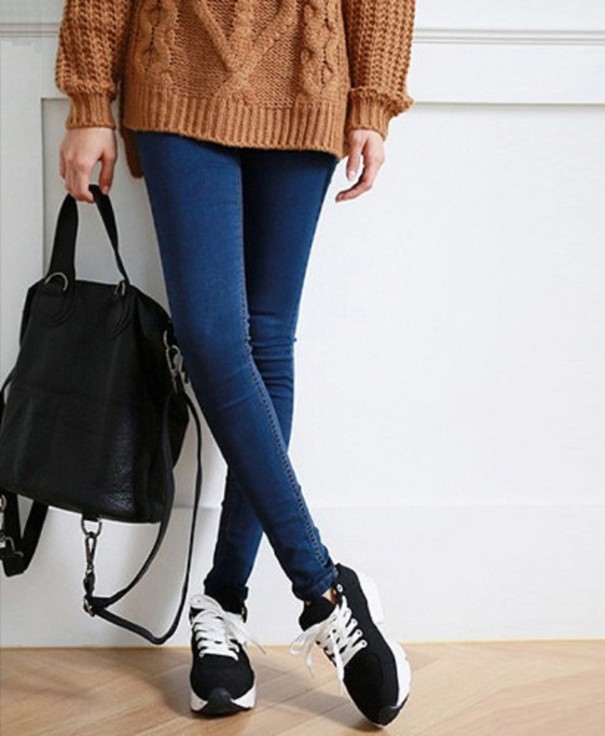 Stilfulde skinny jeans til kvinder J1777 blå 28