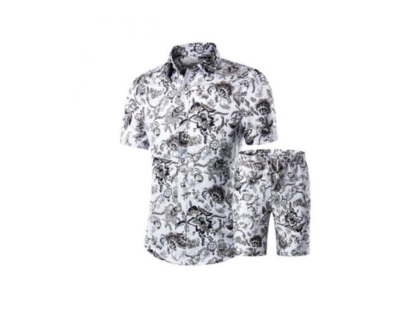 Stilfullt set för män - Skjorta och shorts 3XL