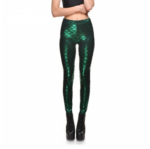 Stílusos női leggings - zöld J3336 XS