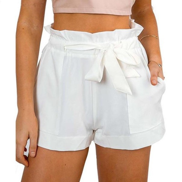 Stilvolle Damenshorts mit Schleife J2414 weiß S