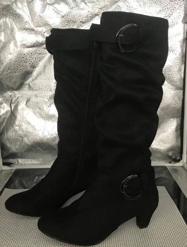 Stilvolle Damenstiefel mit Absatz J2411 schwarz 39