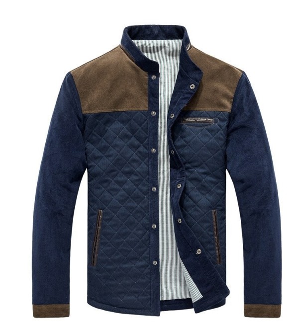 Stilvolle Herren-Frühlings-/Herbstjacke J1449 blau-braun XS