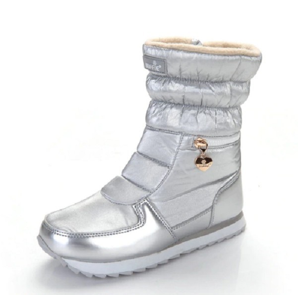 Stilvolle Winterstiefel für Damen im Winter J3123 silbern 41