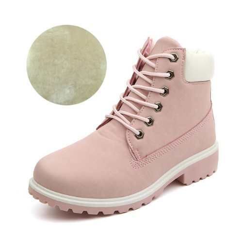 Stivali invernali da donna con pelliccia J3019 rosa 41