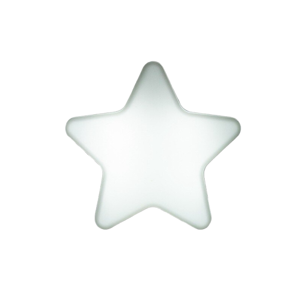 Stjerneformet LED-natlampe hvid