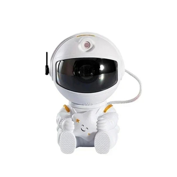 Stjerneprojektor med astronaut og stjerne LED-natlys galakse-tåge soveværelsesdekoration gave til børn ABS-plast AAA-batteridrevet 1