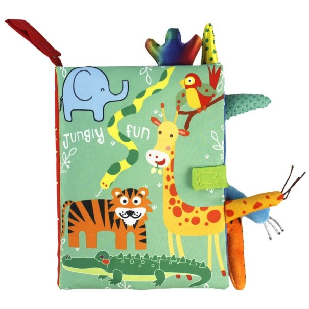 Stoffen boek met dieren groen