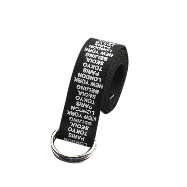 Stoffen riem L273 zwart