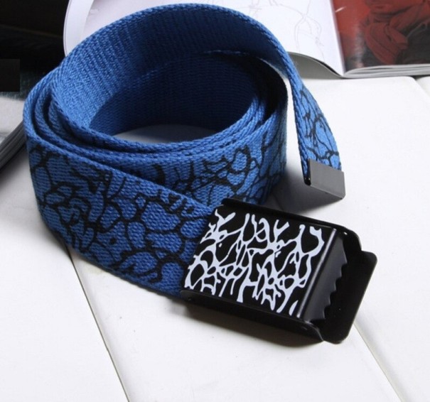 Stoffen riem L335 blauw