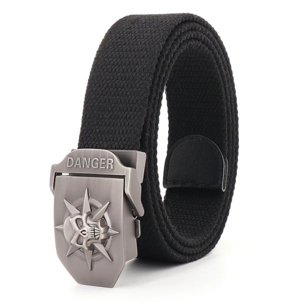 Stoffen riem met schedel 140 cm 6