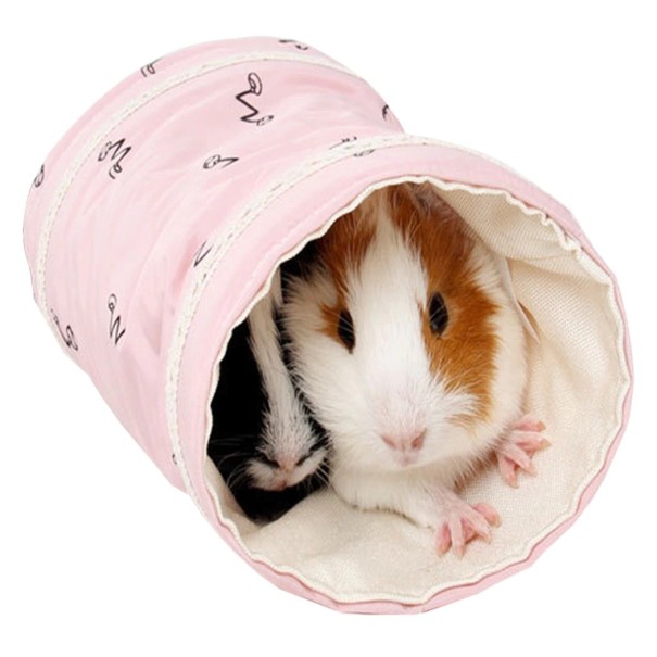 Stofftunnel für Nagetiere hellrosa