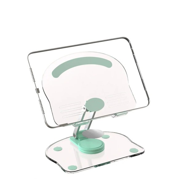 Stojan na tablet 15,5 x 12,5 cm Otočný stojan 360° Univerzální polohovatelný držák pro pohodlné sledování videí práci i čtení Stabilní otočný stojan zelená