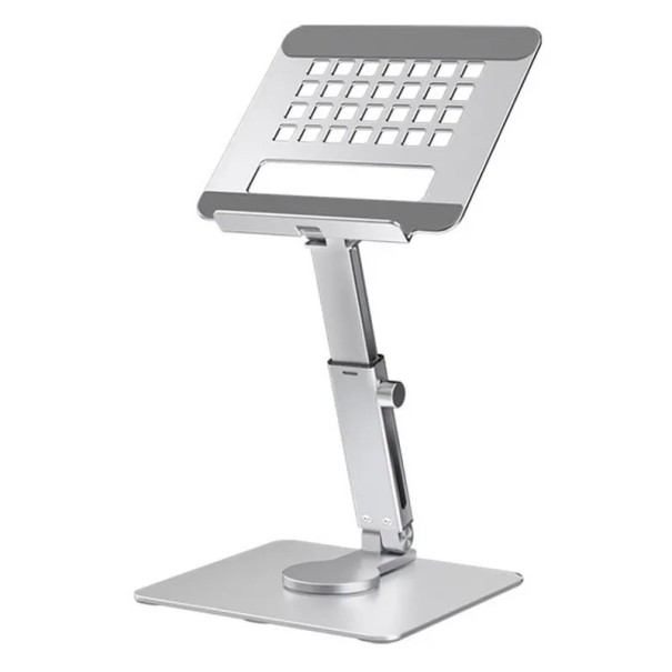 Stojan na tablet otočný o 360° Hliníková slitina Stabilní polohovatelný držák na tablet Nastavitelný univerzální stojan pro pohodlné používání stříbrná