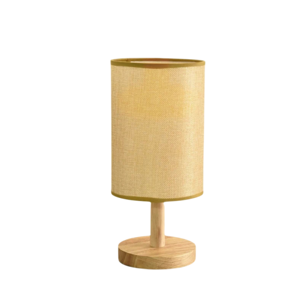 Stolní LED lampa 28 x 13 cm Čínský styl Dekorativní osvětlení s látkovým stínidlem Noční lampa do ložnice žlutá