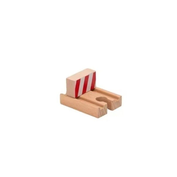 Stopka din lem pentru șine 5,3 x 4 x 1,2 cm Element de închidere finală a trasei Închidere sigură a căii ferate din lemn cu capăt solid al șinelor 1