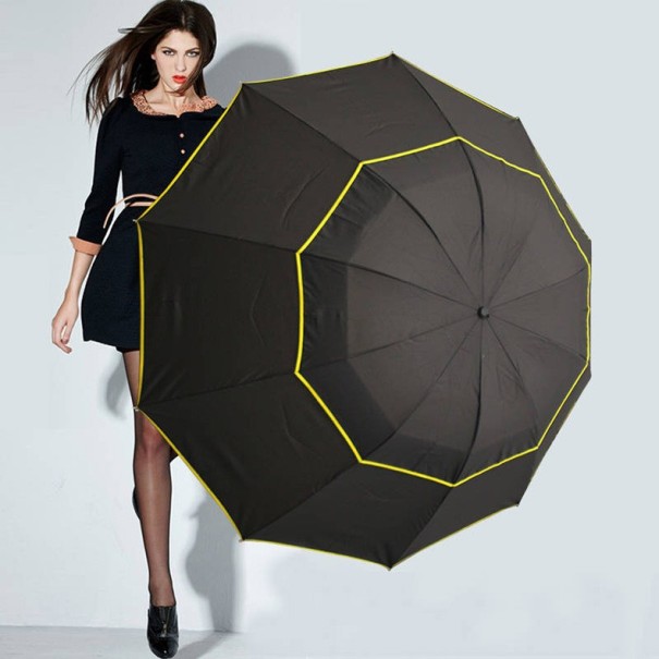 Stor familieparaply - 130 cm J2302 sort