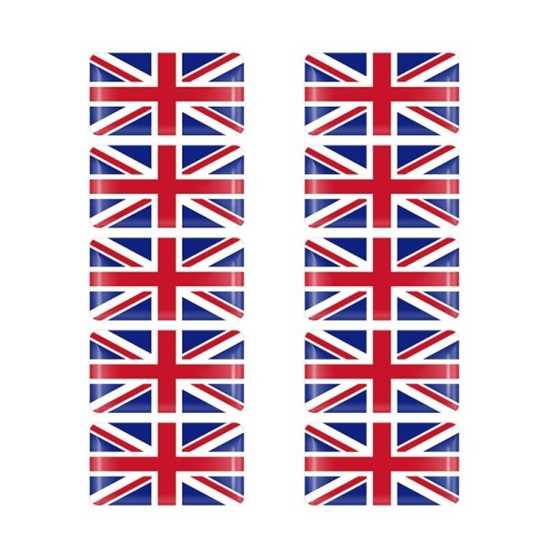 Storbritannien flag klistermærker 10 stk. 1