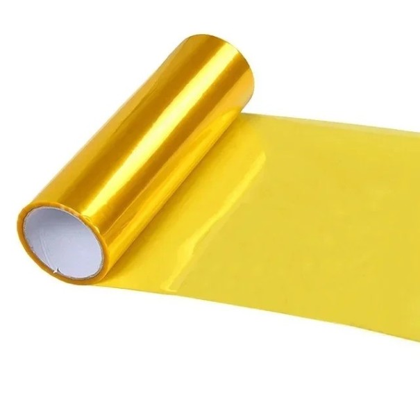 Strålkastarfilm 30x120cm Självhäftande PVC-toningvinyl för bilbelysning och lampor gul