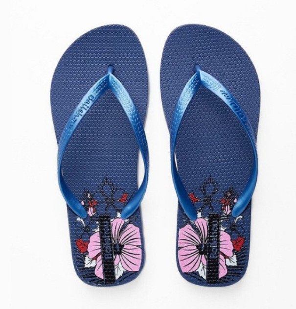 Strand-Flip-Flops für Damen A2575 blau 39