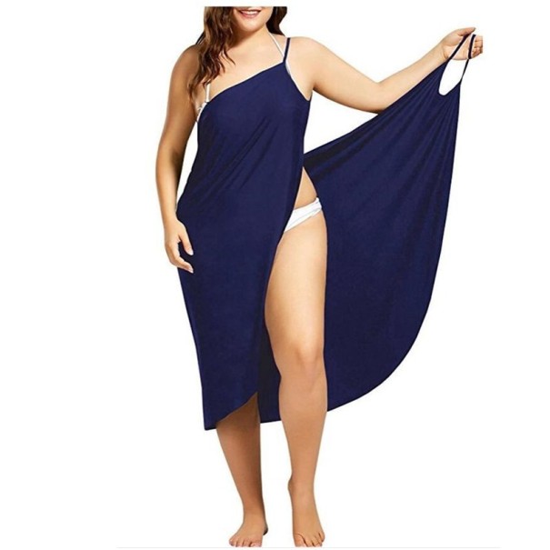 Strandjurk voor dames donkerblauw 3XL