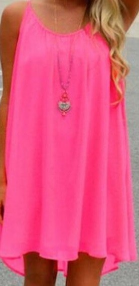 Strandjurk voor dames roze XL