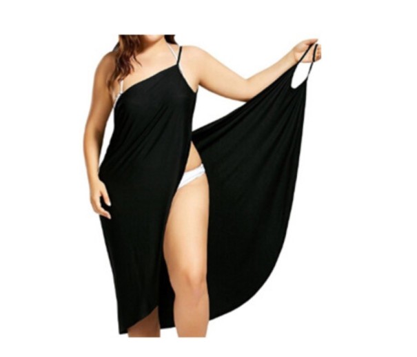 Strandjurk voor dames zwart S