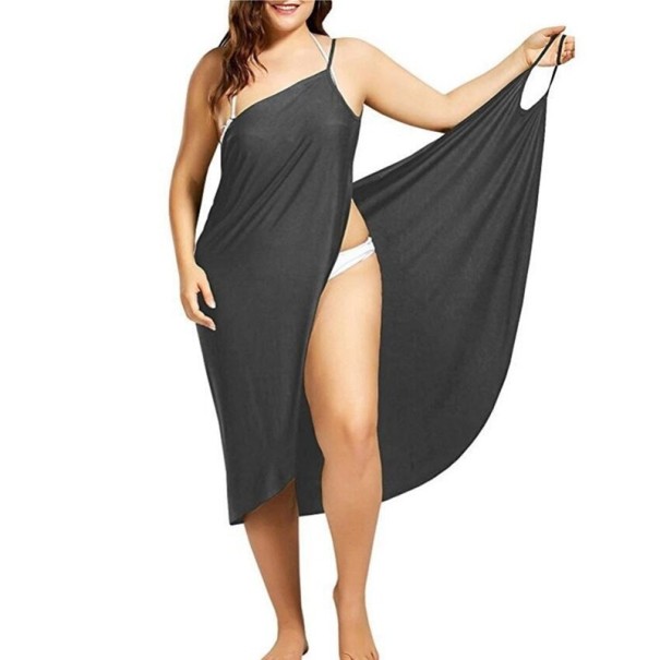 Strandkleid für Damen dunkelgrau 4XL