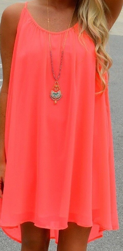 Strandkleid für Damen hellrot L