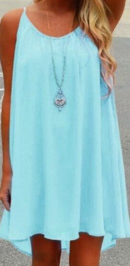 Strandkleid für Damen türkis XXL