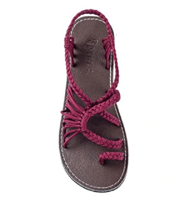 Strandsandalen für Damen dunkelrosa 36