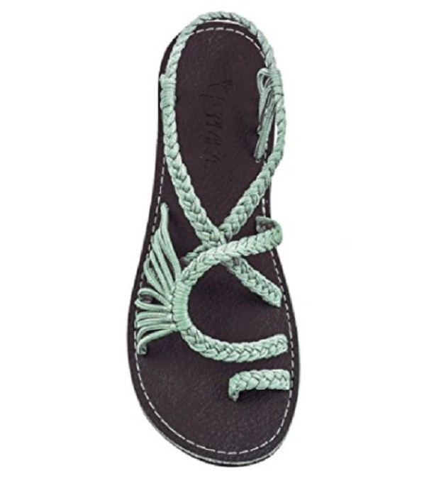 Strandsandalen für Damen grün 38