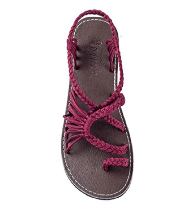 Strandsandalen voor dames donkerroze 37,5