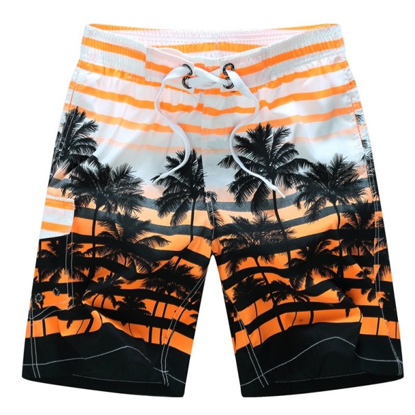 Strandshorts för män med palmer J2762 orange 3XL