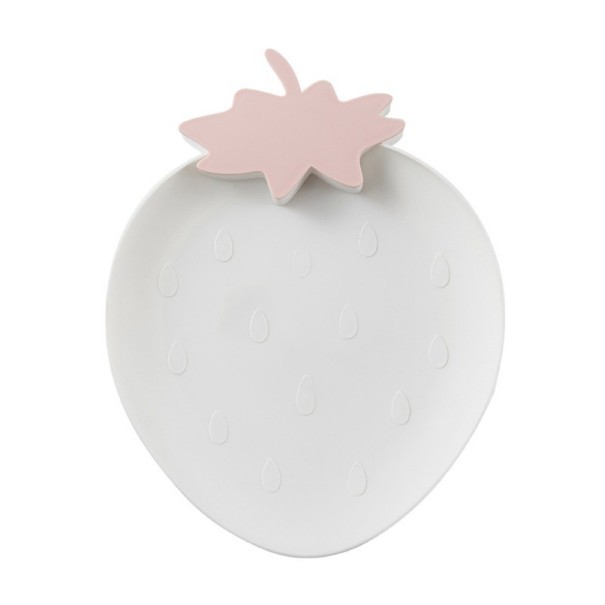Strawberry Shaped Plate white