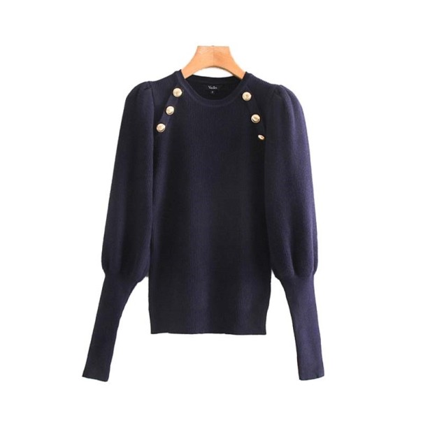 Stretch-Pullover für Damen dunkelblau S