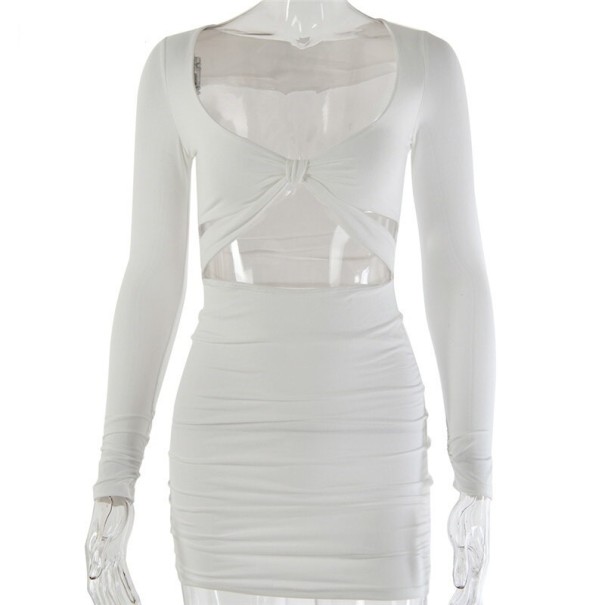 Stretchiges sexy Kleid weiß M