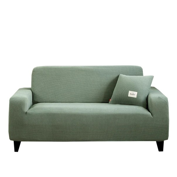 Stretchigt elastiskt överdrag för 5-sitssoffa 300–380 cm Jacquard-skyddsöverdrag för soffa Färgglatt elastiskt överdrag för vardagsrum ljusgrön