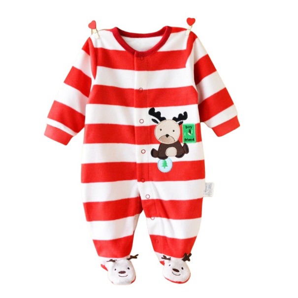 Stribet babyheldragt T2685 3-6 måneder