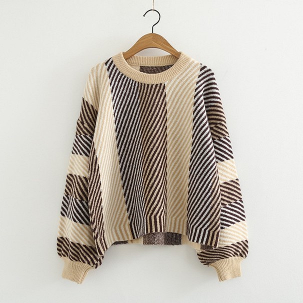 Stribet sweater til kvinder A2117 1