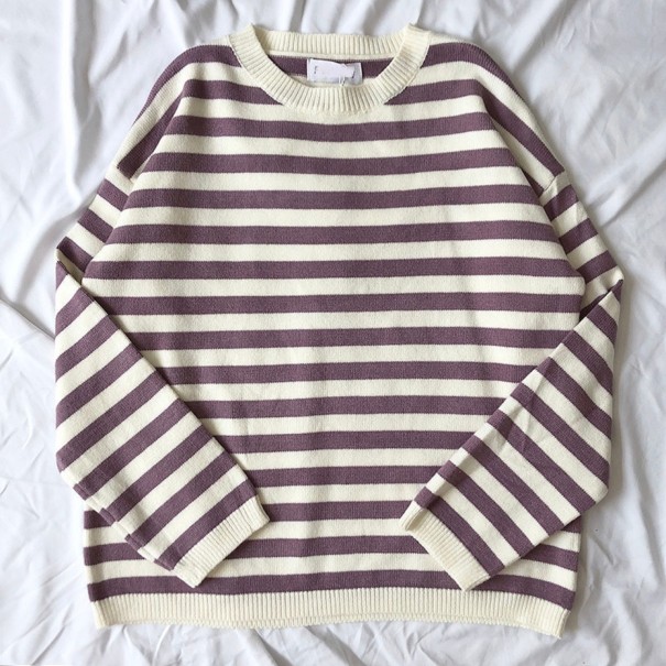 Stribet sweater til kvinder A2120 4
