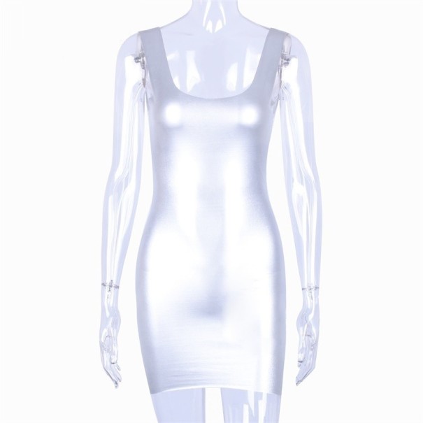 Stříbrné mini šaty M
