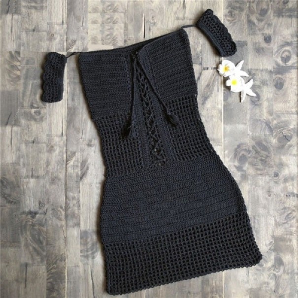 Strickkleid für Damen schwarz S
